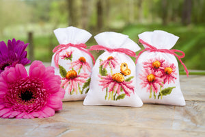 Gift Bags Counted Cross Stitch Ki ~ Echinacea & Butterflies II Set of 3