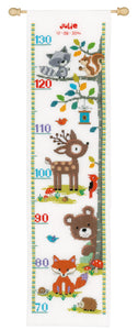 Counted Cross Stitch Height Chart ~ Forest Animals II