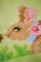 Load image into Gallery viewer, Tablecloth Cross Stitch Kit ~ Easter Bunnies