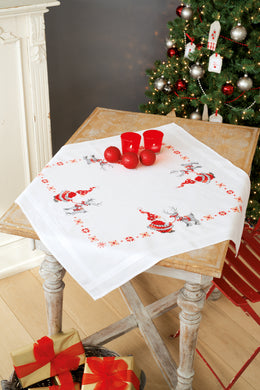 Tablecloth Embroidery Kit ~ Village in the Snow