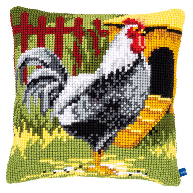Cushion Cross Stitch Kit ~ Black Rooster