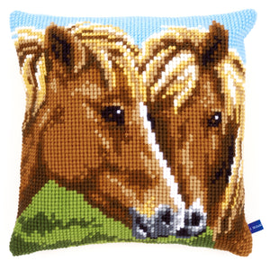 Cushion Cross Stitch Kit ~ Horses