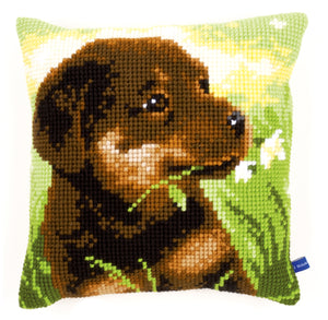 Cushion Cross Stitch Kit ~ Rottweiler Puppy