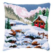 Load image into Gallery viewer, Cushion Cross Stitch Kit ~ Winter Scenery