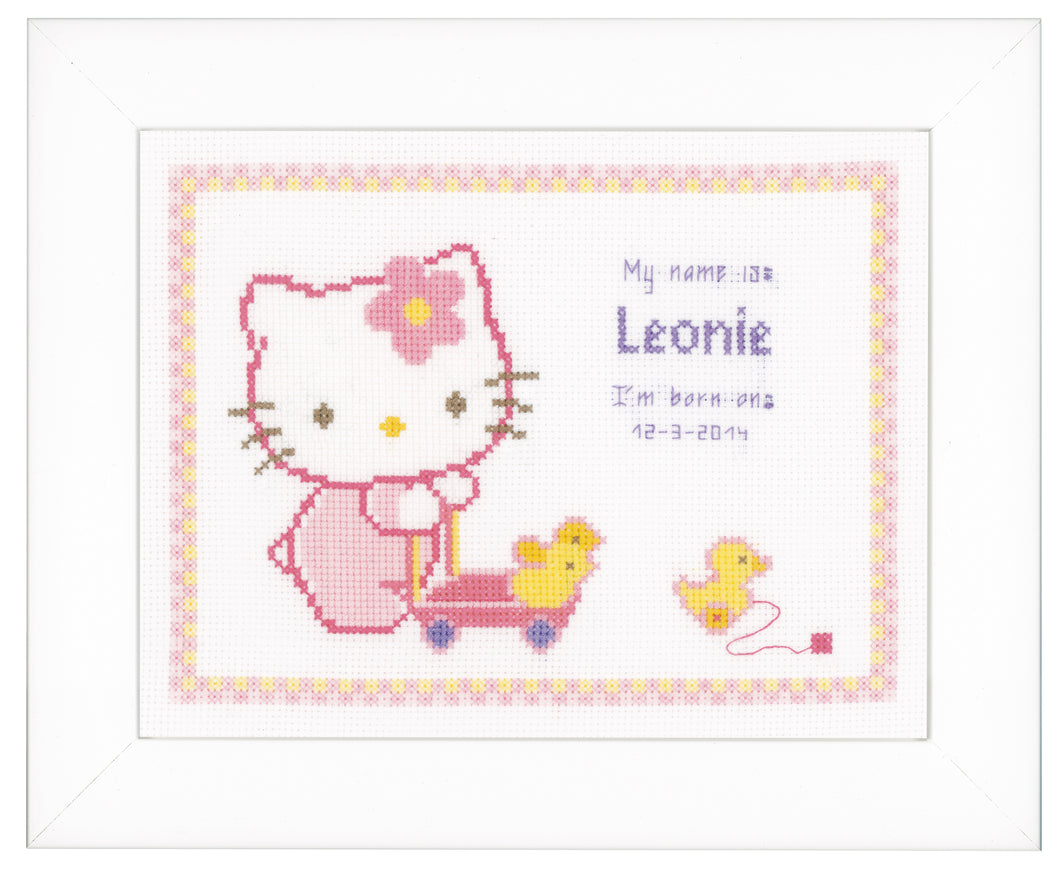 Counted Cross Stitch Kit ~ Hello Kitty with Duck Aida
