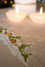 Load image into Gallery viewer, Table Runner Embroidery Kit ~ Village in the Snow