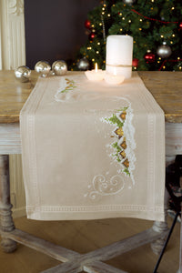 Table Runner Embroidery Kit ~ Village in the Snow