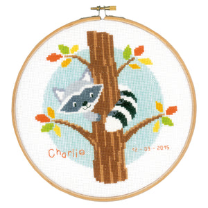 Counted Cross Stitch Kit ~ Raccoon in Tree