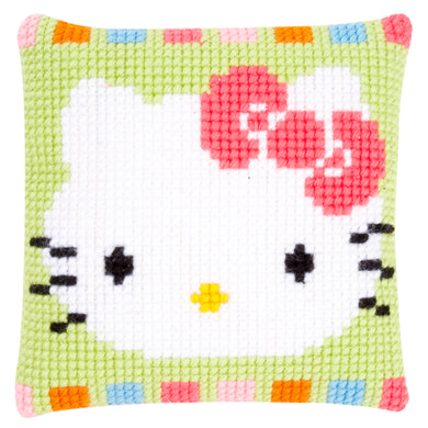 Cushion Cross Stitch Kit ~ Hello Kitty in Pastel