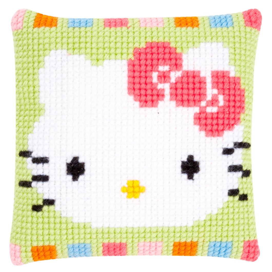 Cushion Cross Stitch Kit ~ Hello Kitty in Pastel