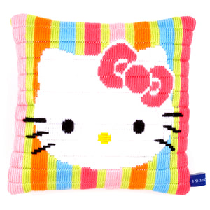 Cushion Long Stitch ~ Hello Kitty Striped