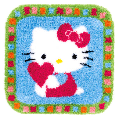 Rug Latch Hook Kit ~ Hello Kitty with a Heart