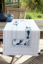 Load image into Gallery viewer, Table Runner Embroidery Kit ~ Cheerful Cats