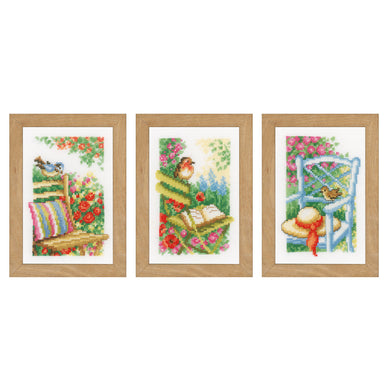 Counted Cross Stitch Kit ~ Miniatures Garden Chairs