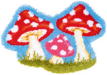 Load image into Gallery viewer, Rug Shaped Latch Hook Kit ~ Mushrooms