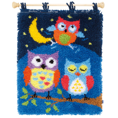 Rug Latch Hook Kit ~ Owls in the Night