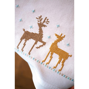 Tablecloth Embroidery Kit ~ Norwegian Wild Reindeer