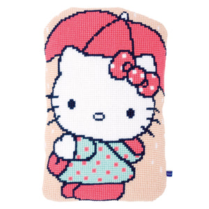 Cushion Cross Stitch Kit ~ Hello Kitty Under Umbrella