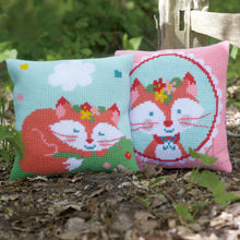 Load image into Gallery viewer, Cushion Cross Stitch Kit ~ Lief! Sleeping Fox