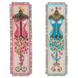 Bookmark Counted Cross Stitch Kit ~ Vintage Mannequins (Set of 2)
