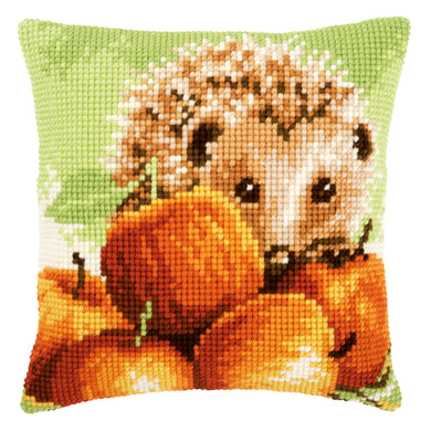 Cushion Cross Stitch Kit ~ Hedgehog with Apples