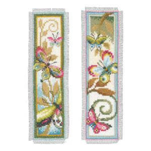 Bookmarks Counted Cross Stitch Kit ~ Deco Butterflies Set of 2