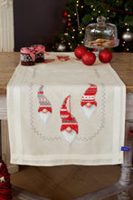 Load image into Gallery viewer, Table Runner Embroidery Kit ~ Christmas Elves