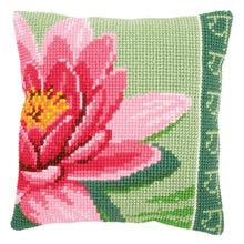 Load image into Gallery viewer, Cushion Cross Stitch Kit ~ Pink Lotus Flower