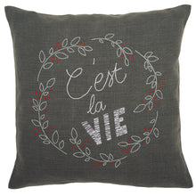 Load image into Gallery viewer, Cushion Embroidery Kit ~ C&#39;est La Vie