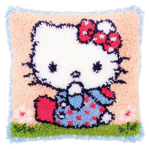 Cushion Cross Stitch Kit ~ Hello Kitty on the Grass