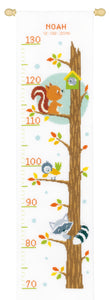 Counted Cross Stitch Kit ~ Height Chart Animals in Tree