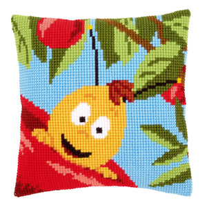 Cushion Cross Stitch Kit ~ Willy and Red Apple