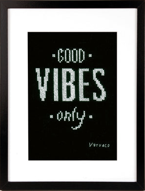 Counted Cross Stitch Kit ~ Good Vibes