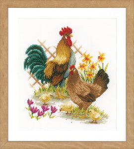 Counted Cross Stitch Kit ~ Chicken Family