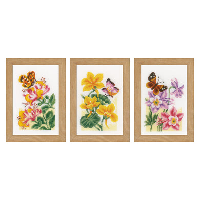 Miniatures Counted Cross Stitch Kit ~ Butterflies: Set of 3