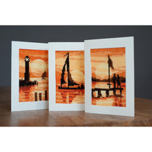 Load image into Gallery viewer, Cards Counted Cross Stitch Kit ~ Sunset Set of 3