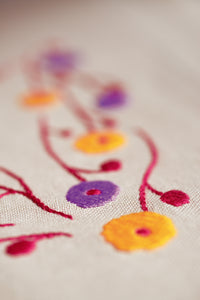 Table Runner Embroidery Kit ~ Playful Flowers
