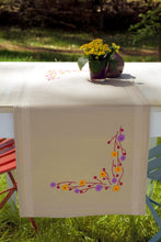 Load image into Gallery viewer, Table Runner Embroidery Kit ~ Playful Flowers