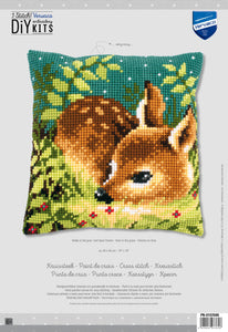 Cushion Cross Stitch Kit ~ Deer in the Grass