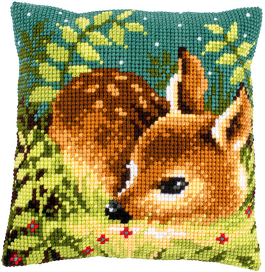 Cushion Cross Stitch Kit ~ Deer in the Grass