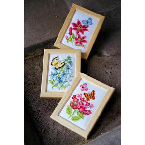 Counted Cross Stitch Kit ~ Miniatures Butterflies Set of 3