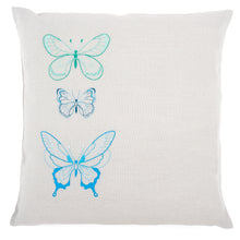 Load image into Gallery viewer, Cushion Embroidery Kit ~ Blue Butterflies