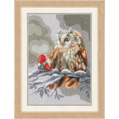 Counted Cross Stitch Kit ~ Owl and Gnome