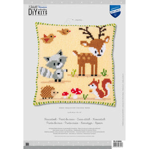 Cushion Cross Stitch Kit ~ Forest Animals