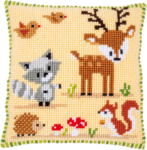 Cushion Cross Stitch Kit ~ Forest Animals