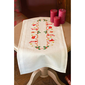 Table Runner Embroidery Kit ~ Christmas