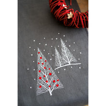 Load image into Gallery viewer, Table Runner Embroidery Kit ~ Christmas Trees