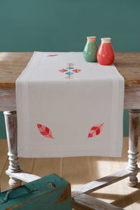 Table Runner Embroidery Kit ~ Feathers