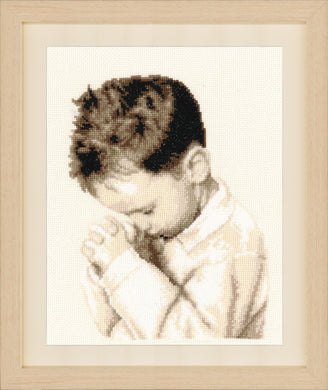 Counted Cross Stitch Kit ~ Praying Boy