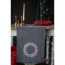 Load image into Gallery viewer, Table Runner Embroidery Kit ~ Christmas Motifs